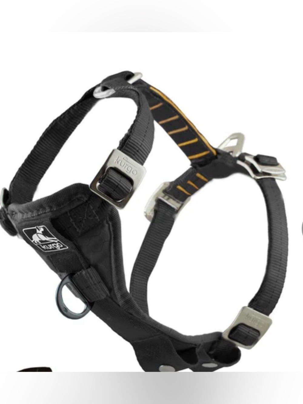 Kurgo Black Large True Fit Enhanced Strength Car/No Pull Harness For Dogs